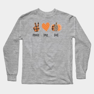 Peace love and fall Long Sleeve T-Shirt